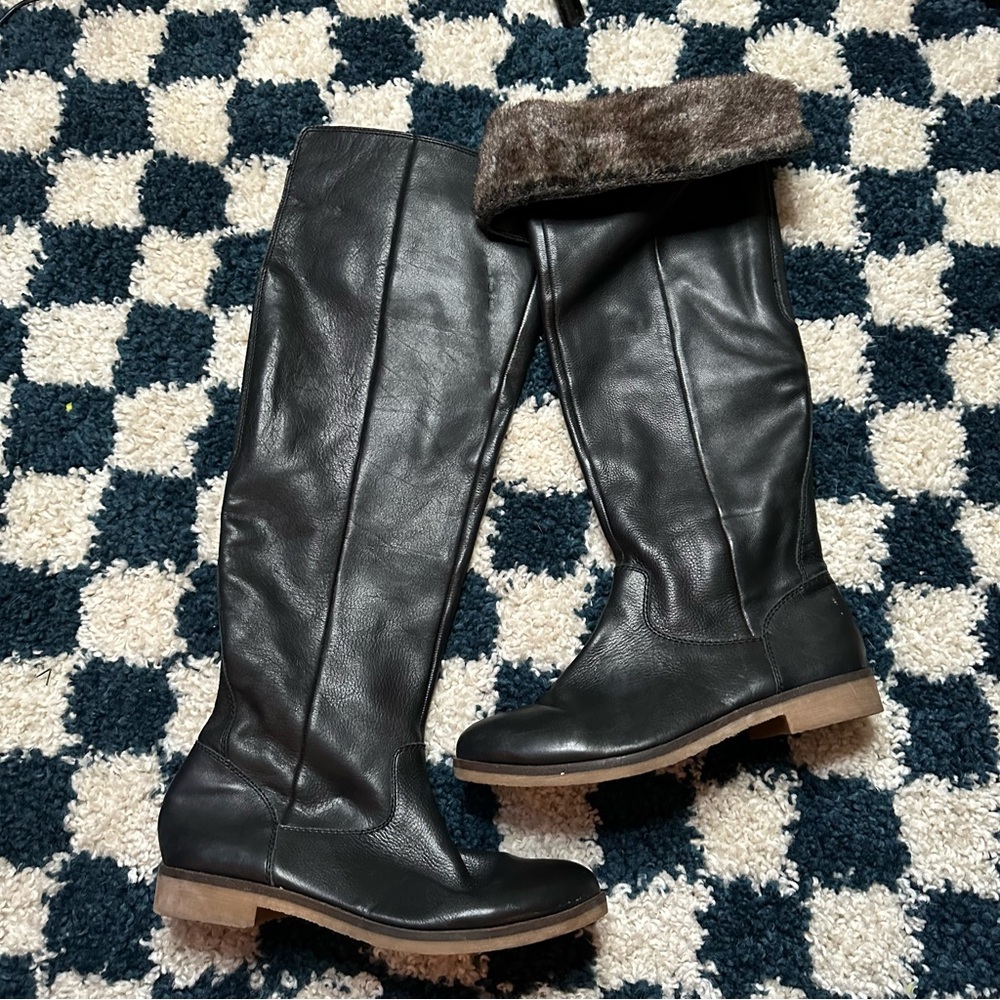 Lucky Brand Generall Leather Knee High Boots